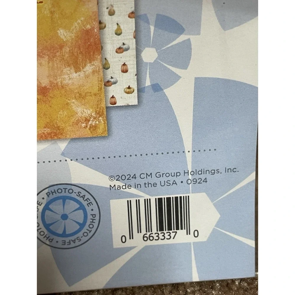 Creative Memories Autumn Cottage Designer Paper Pack 12x12 Double Sided‎ 12 Pgs